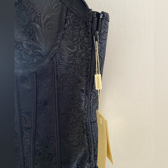 Kimring black corset gothic jacquard‎ adjustable 4X NWT - Picture 5 of 9